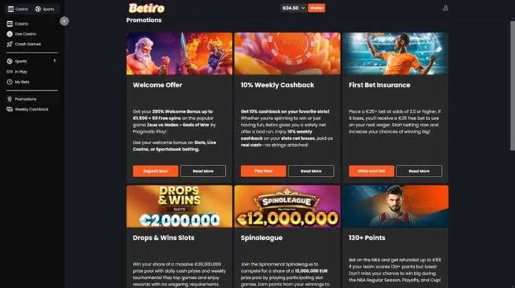 Betiro Casino App – Mobiel casino plezier image 3